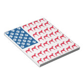 Patriotic Greyhound Dog Notitieblok (Schuin)