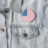 Patriotic Greyhound Dog Ronde Button 5,7 Cm (In situ)