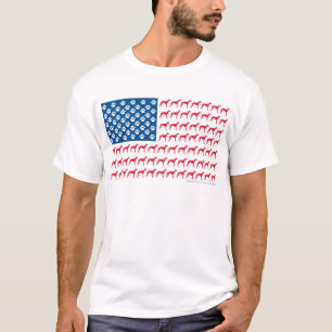 Patriotic Greyhound Dog T-shirt