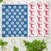 Patriotic Greyhound Dog Theedoek (Gevouwen)