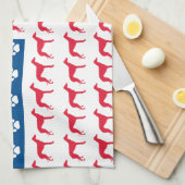 Patriotic Greyhound Dog Theedoek (Quarter Fold)