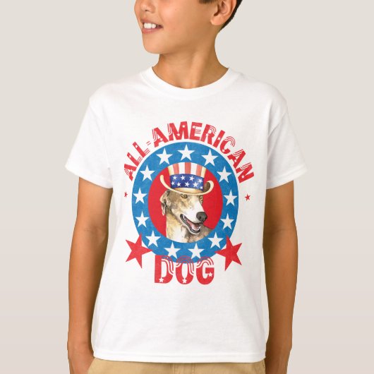 Patriotic Greyhound T-Shirt (Voorkant)