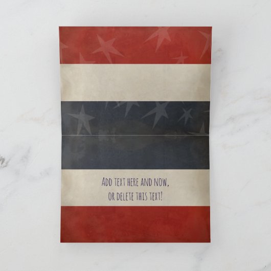 Patriotic Grunge | Fijne Dag van de Arbeid! Kaart (Binnen)