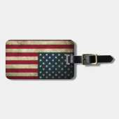 Patriotic Grunge USA American Flag Bagagelabel (Voorkant horizontaal)