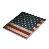  Patriotic Grunge USA American Flag Tegeltje (Zijkant)
