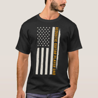 Patriotic Guitarist Musician Acoustic Guitar Playe T-shirt