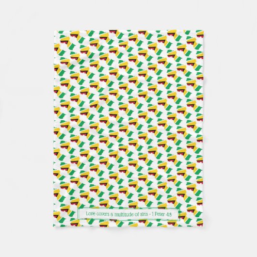 Patriotic GUYANA FLAG Fleece Deken (Voorkant)