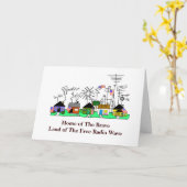 Patriotic Ham Radio Wenskaart Kaart (Gele Bloem)