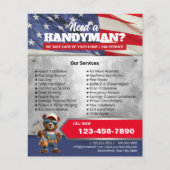 Patriotic Handyman Beer House Reparatie & Onderhou Flyer (Voorkant)