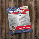 Patriotic Handyman Beer House Reparatie & Onderhou Flyer<br><div class="desc">Patriotic Handyman Beer House Repair & Maintenance Service Patriotic Flyers is een Amerikaanse vliegerdienst.</div>