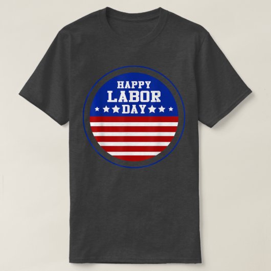 Patriotic Happy Labor Day God Bless American T-shirt (Design voorkant)