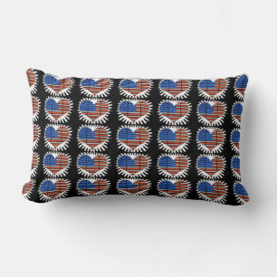 Patriotic Heart American Flag Kussen