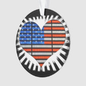 Patriotic Heart American Flag Ornament (voorkant)