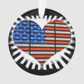 Patriotic Heart American Flag Ornament (voorkant)