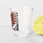 Patriotic Heart American Flag Shot Glas (Rechts)