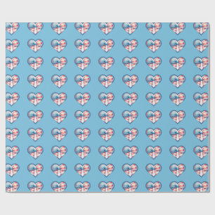 Patriotic Heart Cadeaupapier