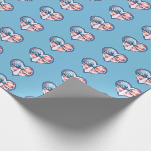 Patriotic Heart Cadeaupapier (Hoek)