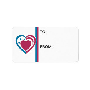 Patriotic Heart Etiket