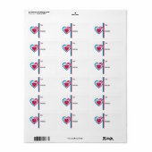 Patriotic Heart Etiket (Full Sheet)