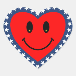 Patriotic Heart Hart Sticker