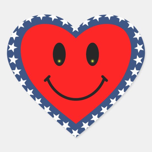 Patriotic Heart Hart Sticker (Voorkant)