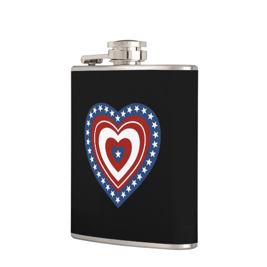 Patriotic Heart Heupfles (Links)