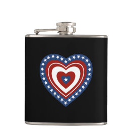 Patriotic Heart Heupfles