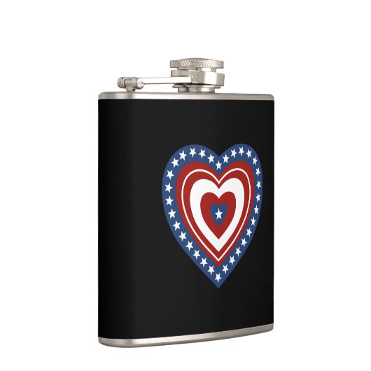 Patriotic Heart Heupfles (Rechts)