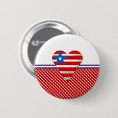 Patriotic Heart Ronde Button 5,7 Cm (Voorkant /achterkant)