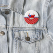 Patriotic Heart Ronde Button 5,7 Cm (In situ)