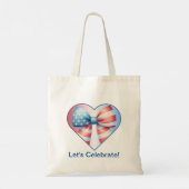Patriotic Heart Tote Bag (Achterkant)