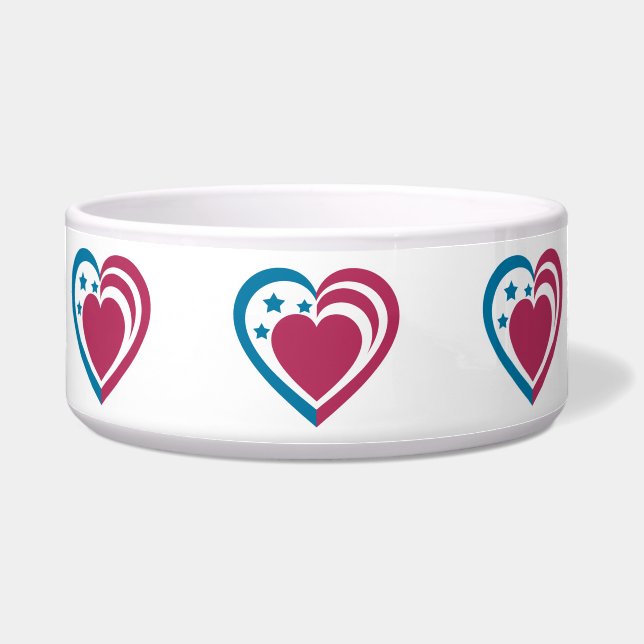 Patriotic Heart Voerbakje (Voorkant)