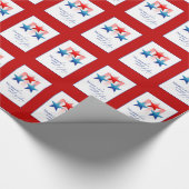 Patriotic Hero Wall of Glory, bedankt militairen Cadeaupapier (Hoek)