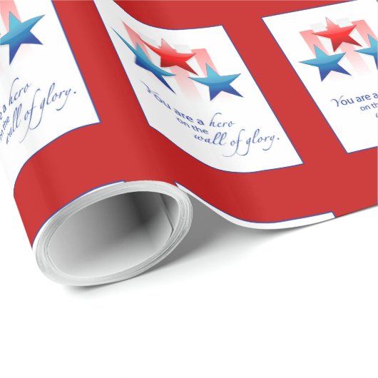 Patriotic Hero Wall of Glory, bedankt militairen Cadeaupapier (Rol Hoek)