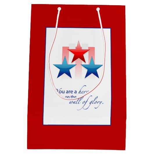 Patriotic Hero Wall of Glory, bedankt militairen Medium Cadeauzakje (Achterkant)