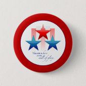 Patriotic Hero Wall of Glory, bedankt militairen Ronde Button 5,7 Cm (Voorkant)