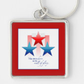 Patriotic Hero Wall of Glory, bedankt militairen Sleutelhanger (Voorkant)