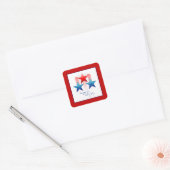 Patriotic Hero Wall of Glory, bedankt militairen Vierkante Sticker (Envelop)