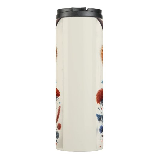 Patriotic Highland Koe Celebration Art Thermosbeker (Achterkant)