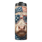 Patriotic Highland Koe Delight Thermosbeker (Voorkant)