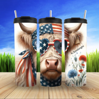 Patriotic Highland Koe Delight Thermosbeker