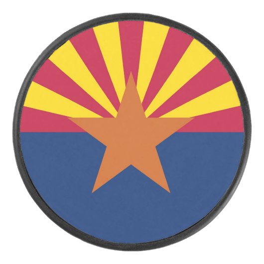Patriotic hockey puck met vlag van Arizona, Vereni (Voorkant)