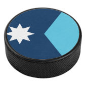 Patriotic hockey puck with flag of Minnesota, USA (3/4)