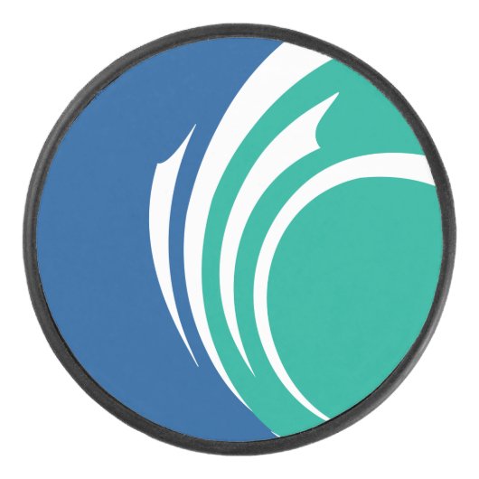 Patriotic hockey puck with flag of Ottawa (Voorkant)