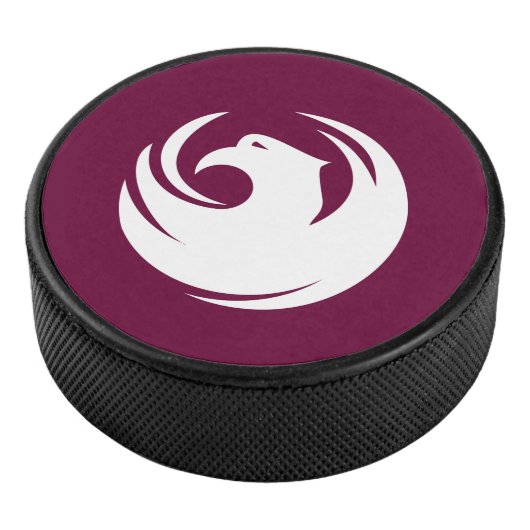 Patriotic hockey puck with flag of Phoenix City (3/4)