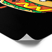 Patriotic Hot Dog American Flag Usa Funny 4th Of J Poster (Hoek)