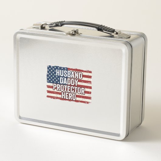 Patriotic Husband Daddy Protector Hero Flag Shirt  (Voorkant)