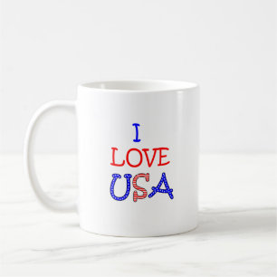 Patriotic I Love USA Koffiemok