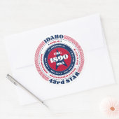 Patriotic Idaho Circle Design Sticker (Envelop)