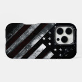 Patriotic Industrial American Flag iPhone Hoesje (Achterkant horizontaal)